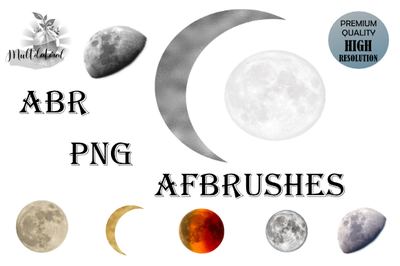 Brush Stamps ABR Moon: Elevating Digital Art with Lunar Textures