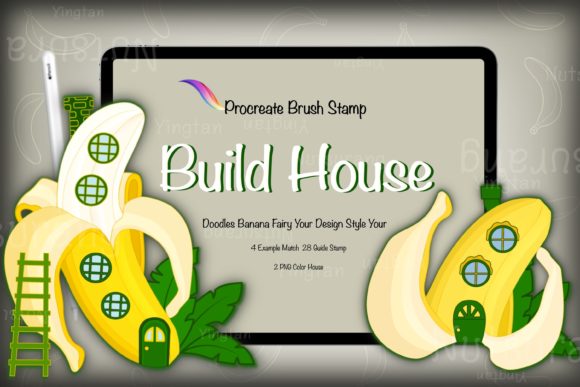 Build House Banana Brush Stamp Procreate Guide