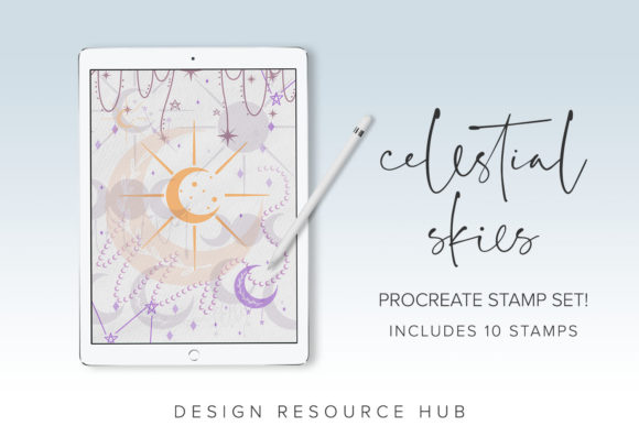 Celestial Skies Procreate Stamps Guide