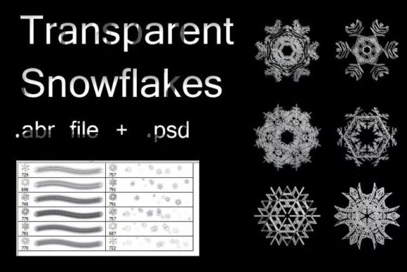 Elevate Designs with Transparent Snowflakes