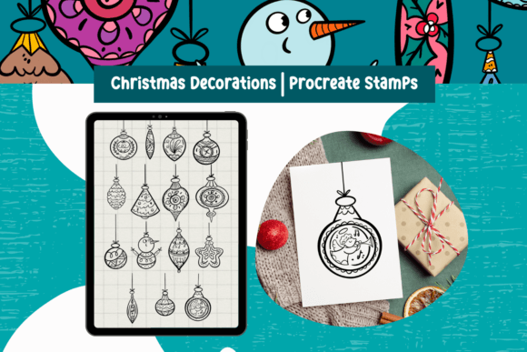 Enhance Your Digital Art with Christmas Decorations Procreate Stamps