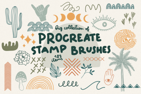 Evaluating the Big Collection of Procreate Stamp Brushes for Digital Design