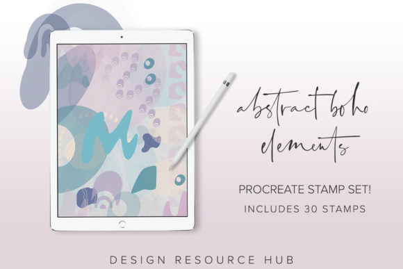 Exploring the Abstract Boho Procreate Stamp Set for Digital Illustrators