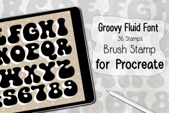Groovy Fluid Font Procreate Stamp: A Strategic Asset for Visual Communication
