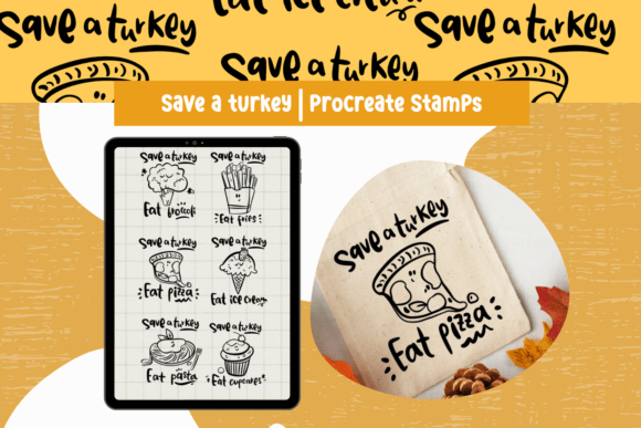 Integrating Thanksgiving Turkey Procreate Stamps into Your Digital Design Workflow
