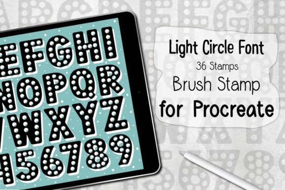 Light Circle Font Procreate Brush Stamp: Streamlining Digital Design Workflows