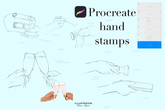 Procreate Hands Stamps: 6 Essential Brushes
