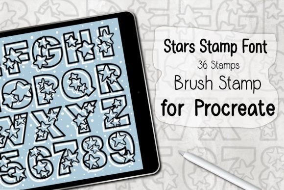 Stars Stamp Font Procreate Brush Guide