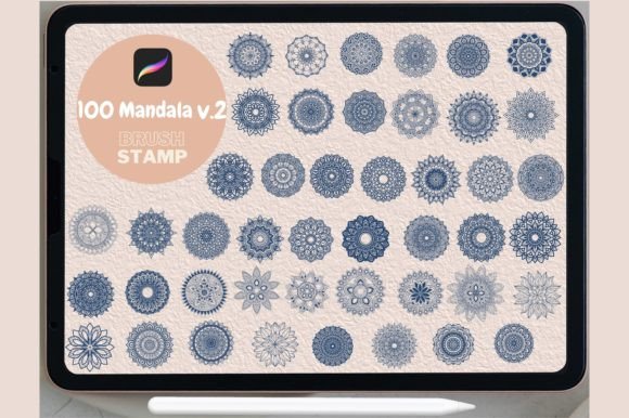 Unlock Creativity with 100 Mandala Brush Stamps